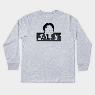 Dwight Schrute False The Office Kids Long Sleeve T-Shirt